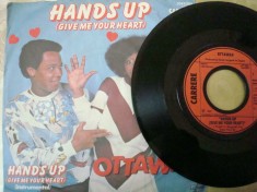 Disc vinil single 7&amp;quot; Ottawan - Hands up (1981, Carrere) super hit Disco foto