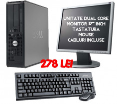 CALCULATOR DELL OPTIPLEX 760SFF INTEL DUAL CORE E2160 1GB DDR2 80GB DVD-ROM + MONITOR LCD 17&amp;quot; INCH + CADOU + CABLURI VGA+CURENT | GARANTIE 12 LUNI foto