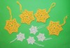 Lot 8 ornamete Craciun / decoratiuni brad de Craciun, din macrame, hand-made