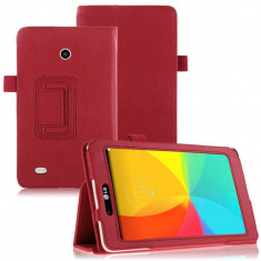 Husa tip stand ptr.LG G Pad 7.0 V400/410 *RED*+Folie protectie ecran+Touch Pen GRATIS foto