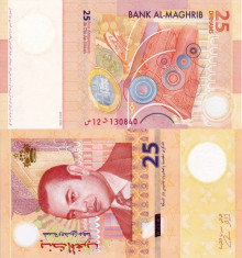 MAROC 25 dirhams 2012 hybrid COMEMORARTIVA UNC!!! foto