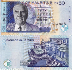 MAURITIUS 50 rupees 2009 UNC!!! foto