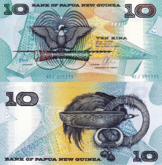 PAPUA NEW GUINEA 10 kina ND UNC!!! foto