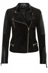 Geaca de Piele Dama Freaky Nation Neagra Birdy foto