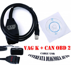 Tester diagnoza Cablu diagnoza VAG K + CAN Interfata diagnoza auto OBD2 OBDII Audi VW Skoda Seat-Citeste si modifica km foto