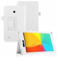 Husa tip stand ptr.LG G Pad 7.0 V400/410 *WHITE*+Folie protectie ecran+Touch Pen GRATIS foto