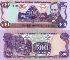NICARAGUA 500 cordobas 1985 UNC!!! foto