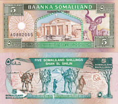 SOMALILAND 5 shillings 1994 UNC!!! foto
