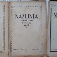 Revista Nazuinta , Literatura , Stiinta , Arta ,1924 - 25 ; 3 reviste ; Radu Gyr