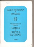 (C5508) REGLEMENTARI PRIVIND CAMBIA SI BILETUL LA ORDIN, 1994, BANCA NATIONALA A ROMANIEI, Alta editura