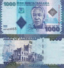 TANZANIA 1.000 shillings 2010 UNC!!! foto