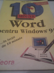 WORD PENTRU WINDOWS 95,SERIA 10 MINUTE,EDITURA TEORA foto