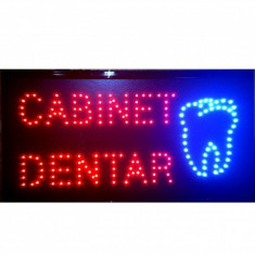 Reclama Luminoasa cu LED 60x33cm Cabinet Dentar foto