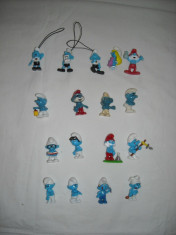 Strumfi, smurfs - Set 17 figurine plastic - gen Kinder - set 1 foto