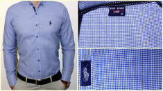 Camasa Polo by Ralph Lauren - camasa barbati - camasa slim fit - camasa albastra - camasa casual - camasa office CALITATE GARANTATA foto