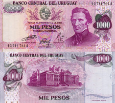 URUGUAY 1.000 pesos 1974 UNC!!! foto