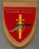 ATAM2001 PLACHETA MARE MILITARA 652 - BRIGADA 8 ARTILERIE MIXTA ,,ALEXANDRU IOAN CUZA&quot; - FOCSANI -VRANCEA -plus cutia originala - starea care se vede