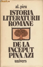 Istoria literaturii romane de la inceput pina azi - Al.Piru foto