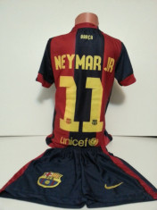 ECHIPAMENTE SPORTIVE COPII FC. BARCELONA NEYMAR JR COMPLEU TRICOU+ SORT foto