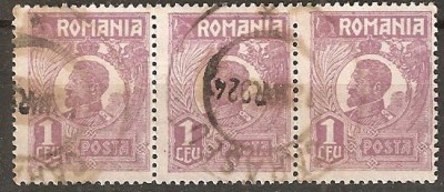 TIMBRE 104a1, ROMANIA, 1920, FERDINAND BUST MIC, 1 LEU, CURIOZITATE, DANTELURA MIXTA LINIE SI PIEPTENE, RARITATE, TIP DE EROARE SEMNALAT IN LITERATURA foto