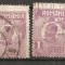 TIMBRE 105i, ROMANIA, 1920, FERDINAND BUST MIC, 1 LEU, EROARE, DANTELURA DEPLASATA, ERORI SPECTACULOASE, ECV, MARCI ATIPICE, ATIPICA, PERECHE