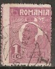 TIMBRE 105b, ROMANIA, 1920, FERDINAND BUST MIC, 1 LEU, EROARE, DANTELURA DEPLASATA, EROARE SPECTACULOASA, ERORI, ECV, MARCA ATIPICA, ATIPICE
