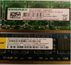 Ram DDR2 : Kingmax 1GB-667MHz + Elixir 512MB-667MHz foto