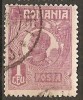 TIMBRE 104a3, ROMANIA, 1920, FERDINAND BUST MIC, 1 LEU, EROARE, PUNCT DE CULOARE PE LATURA DREAPTA