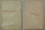 Ion Pillat , Implinire , Poezii , 1942 , prima editie , 1, Alta editura