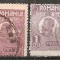 TIMBRE 105m, ROMANIA, 1920, FERDINAND BUST MIC, 1 LEU, EROARE, DANTELURA DEPLASATA, ERORI SPECTACULOASE, ECV, MARCI ATIPICE, ATIPICA, PERECHE