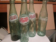 STICLE VECHI DE PEPSI COLA ROMANESTI, SI UNA DE COCA COLA SARBEASCA DOAR PREDARE PERSONALA IN TIMISOARA. foto