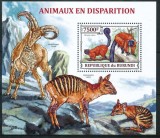 BURUNDI 2013 FAUNA ANIMALE PE CALE DE DISPARITIE - MICHEL CAT.BL 386