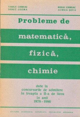 Probleme de matematica, fizica, chimie foto