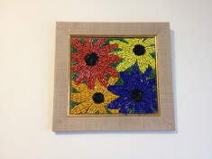 Tablou mozaic - Flori in culori foto