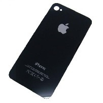 Capac spate - iphone 4 transparent negru / 95731 foto