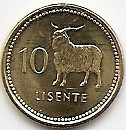 Lesotho 10 lisente 1998 Moshoeshoe II, 16 mm, KM-63 UNC !!! foto