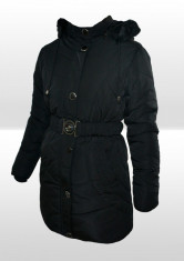 Geaca - Tip Zara - De Dama - Model de Iarna - Neagra - Cambrata - De Fas - Masuri M L XL XXL XXXL foto