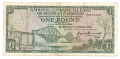 SCOTIA NATIONAL COMMERCIAL BANK OF SCOTLAND LIMITED 1 POUND LIRA 1964 F foto