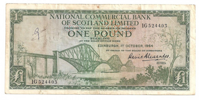 SCOTIA NATIONAL COMMERCIAL BANK OF SCOTLAND LIMITED 1 POUND LIRA 1964 F