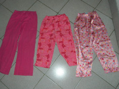 Set 3 pantaloni pijama, de casa pentru fete, 8-10 ani. COMANDA MINIMA 30 lei foto