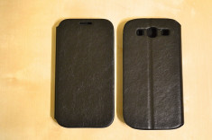 Husa Samsung Galaxy S3 i9300 Flip Case Slim Black foto