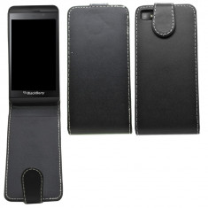 Husa BlackBerry Z10 diamante stralucitoare piele ECO alba - 2 folii ecran cadou foto