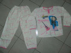 Pijama de fete, cu Hannah Montana, 134-140 cm, 8-10 ani. COMANDA MINIMA 30 LEI! foto