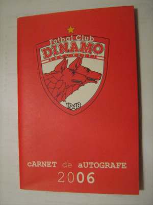 Dinamo Bucuresti - Carnet de autografe 2006 foto