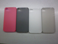 Husa Iphone 4, Iphone 4S 0.3mm slim rosie foto