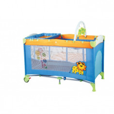 BabyGo - BGO4402 - Patut pliant cu 2 nivele SleepWell Zoo foto