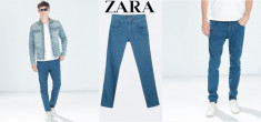 Zara Man Original - Pantaloni/ Blugi Barbati Casual REGULAR FIT Albastru. Marime 38 (S; 30 de blug, 81 cm talie) OUTLET Arad. Produse NOI. REDUSE! foto