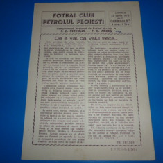 Program meci fotbal PETROLUL PLOIESTI - FC ARGES Pitesti 22.04.1973 (2)