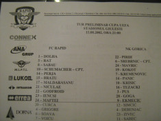 Rapid Bucuresti - NK Gorica (15 august 2002) foto