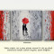 Tablou din 3 piese - Noi doi sub o umbrela (3) - 180x60cm